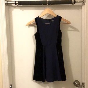 Ava & Yelly Navy Blue Skater Dress